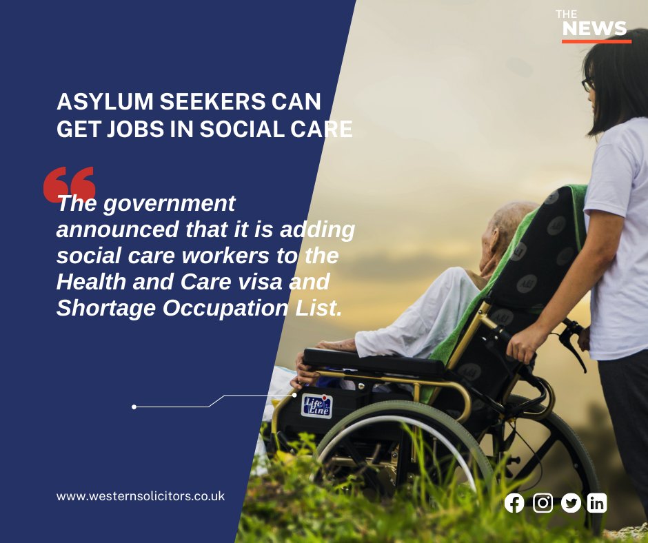 WesternSolicit2's tweet image. The government has announced that it is adding social care workers to the Health and Care visa and Shortage Occupation List. The change is due to come into force “in February 2022“.
#asylumseekers #careworkervisa #asylumapplication #careassistant #sponsorshipvisa  #ukimmigration