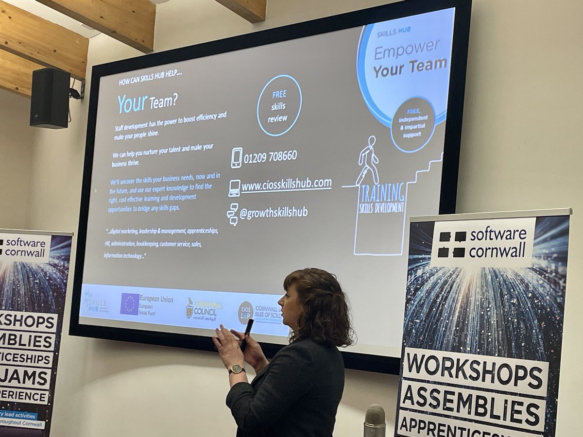On the subject of skills in #Cornwall we welcome <a href="/BethanyCIOS/">Bethany Allen</a> from <a href="/growthskillshub/">Growth Hub</a> to find out how they can help local businesses identify and source training and funding for your teams. Get in touch with them today to find out more. #TechConnect  <a href="/Fibre_Hub/">FibreHub</a>