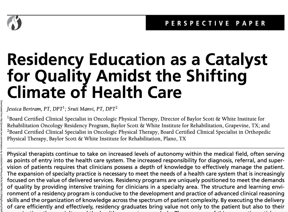 Perspective Paper: Residency Education as a Catalyst for Quality Amidst the Shifting Climate of Health Care

ow.ly/KICo50Hqh7n