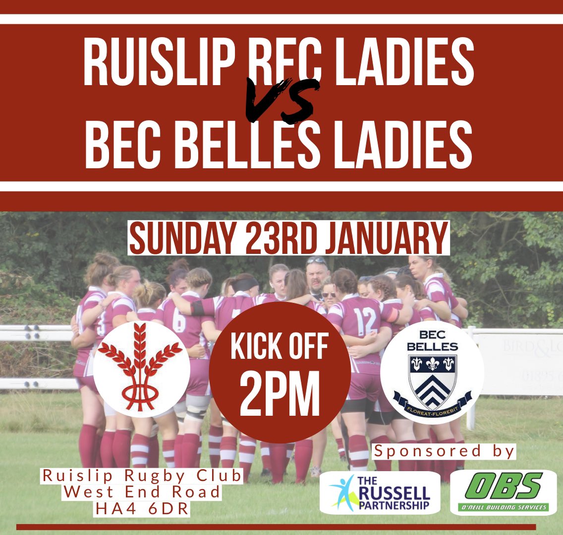 RRFC__Ladies's tweet photo. We’re at home this week, 2pm Kick Off Vs Bec Belles! Come down and support if you can, it’s going to be a great game! https://t.co/qmDFGYUg8Y
