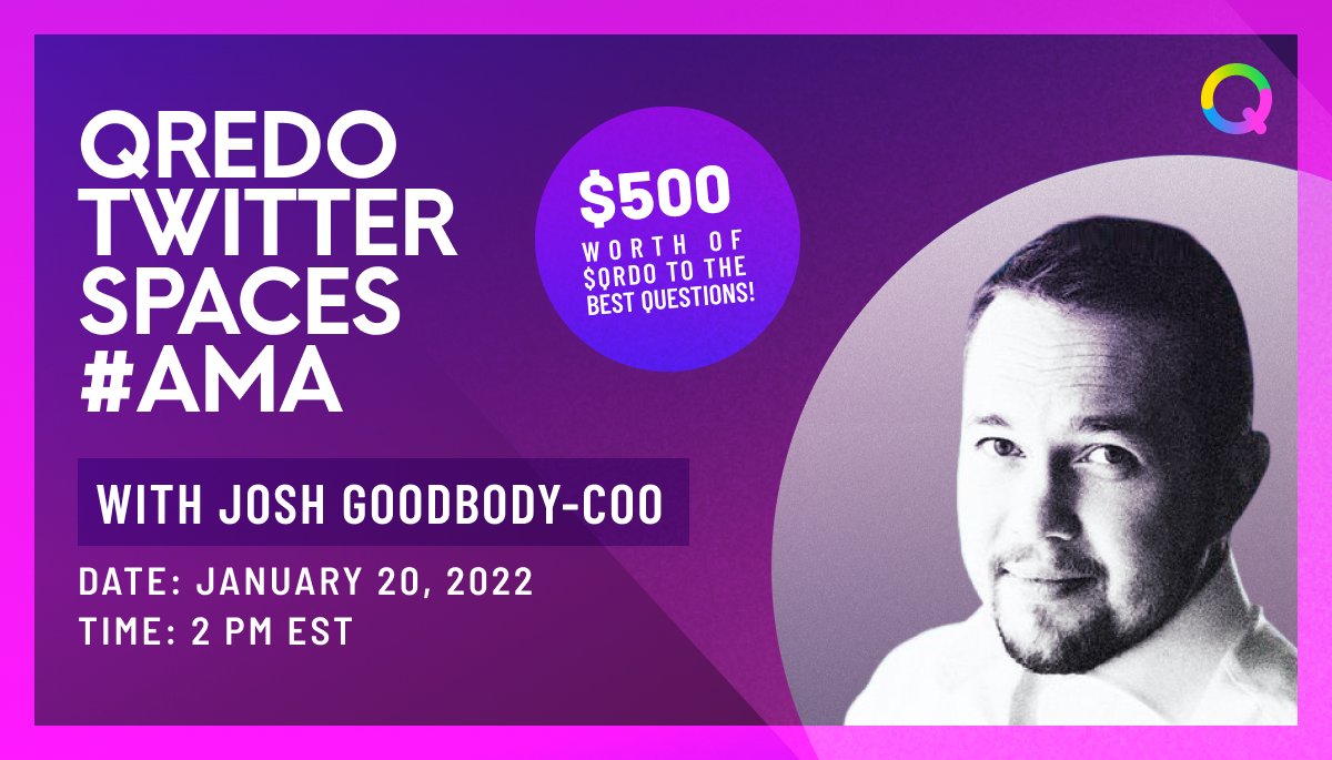 OpenCustody's tweet photo. 📅MARK YOUR CALENDARS📅

Get the full facts this Thursday at 2 PM EST with @JoshGoodbody in our Twitter Spaces community #AMA💥

Submit your sizzling questions in advance using the hashtag #QredoTwitterAMA  

➡️$500 of $QRDO up for grabs for asking the best questions 🥳️ https://t.co/kQt2anzPBv