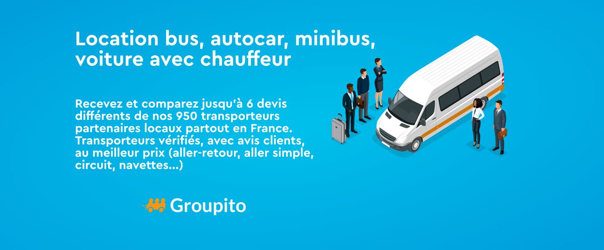 HelloGroupito's tweet photo. 🎉 Félicitation à Pascal Seytre de Les Cars de la Vallée, autocariste partenaire de Groupito qui a reçu un excellent avis pour son transport de Lyon, France à Chassieu, France pour 24 passagers "⭐️⭐️⭐️⭐️⭐️ Impeccable. Marine.L" #autocar #bus #minibus #voyages #serviceclient https://t.co/YGL6fJx40u