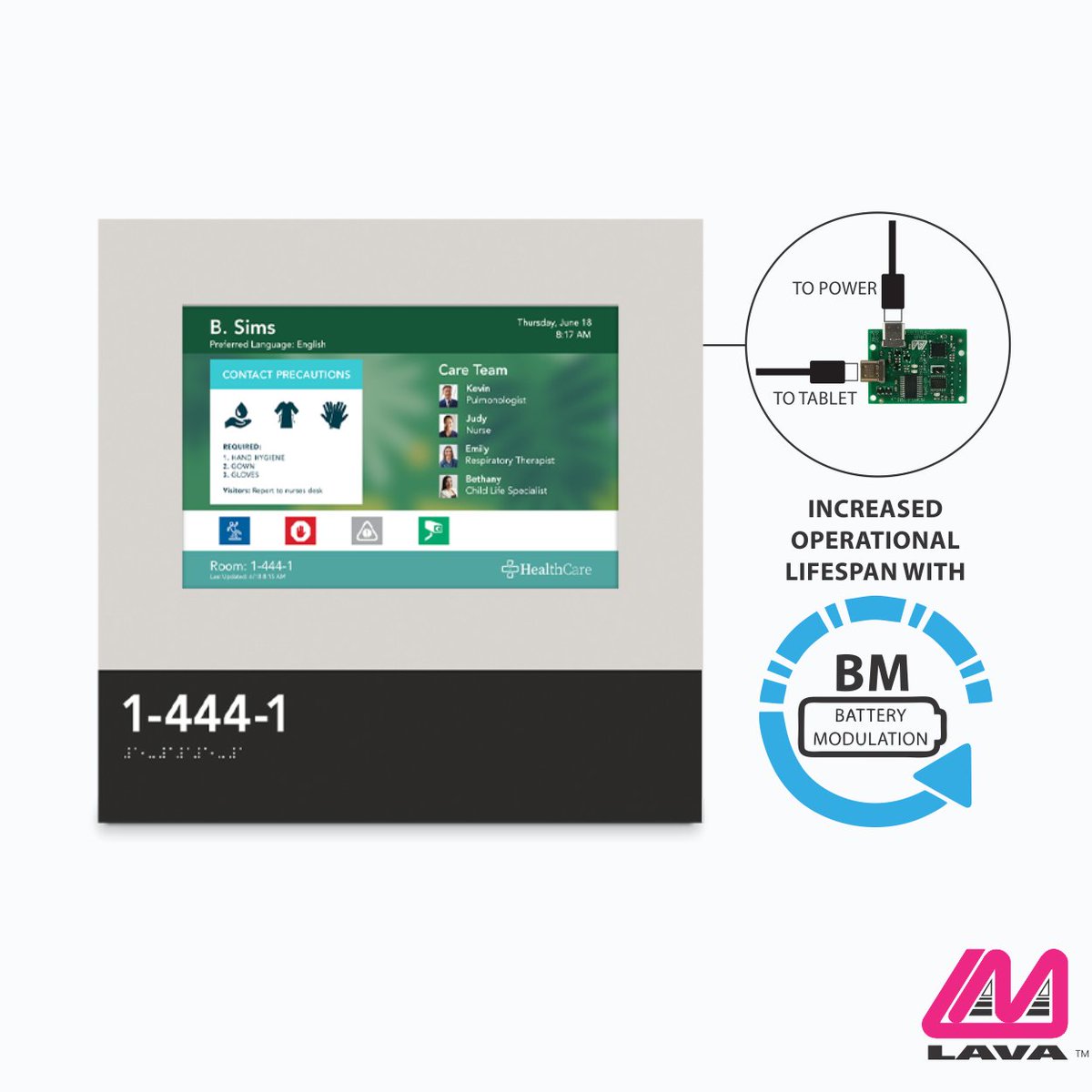 LAVALink's tweet image. When tablets are used in #healthcare, it’s imperative that their batteries remain in good condition. The SynC+ BM-OEM uses #BatteryModulation to prevent a tablet from overcharging, ensuring the overall longevity of the battery. 

Find out more at: lavasimulcharge.com/products/lavas…  #LAVA