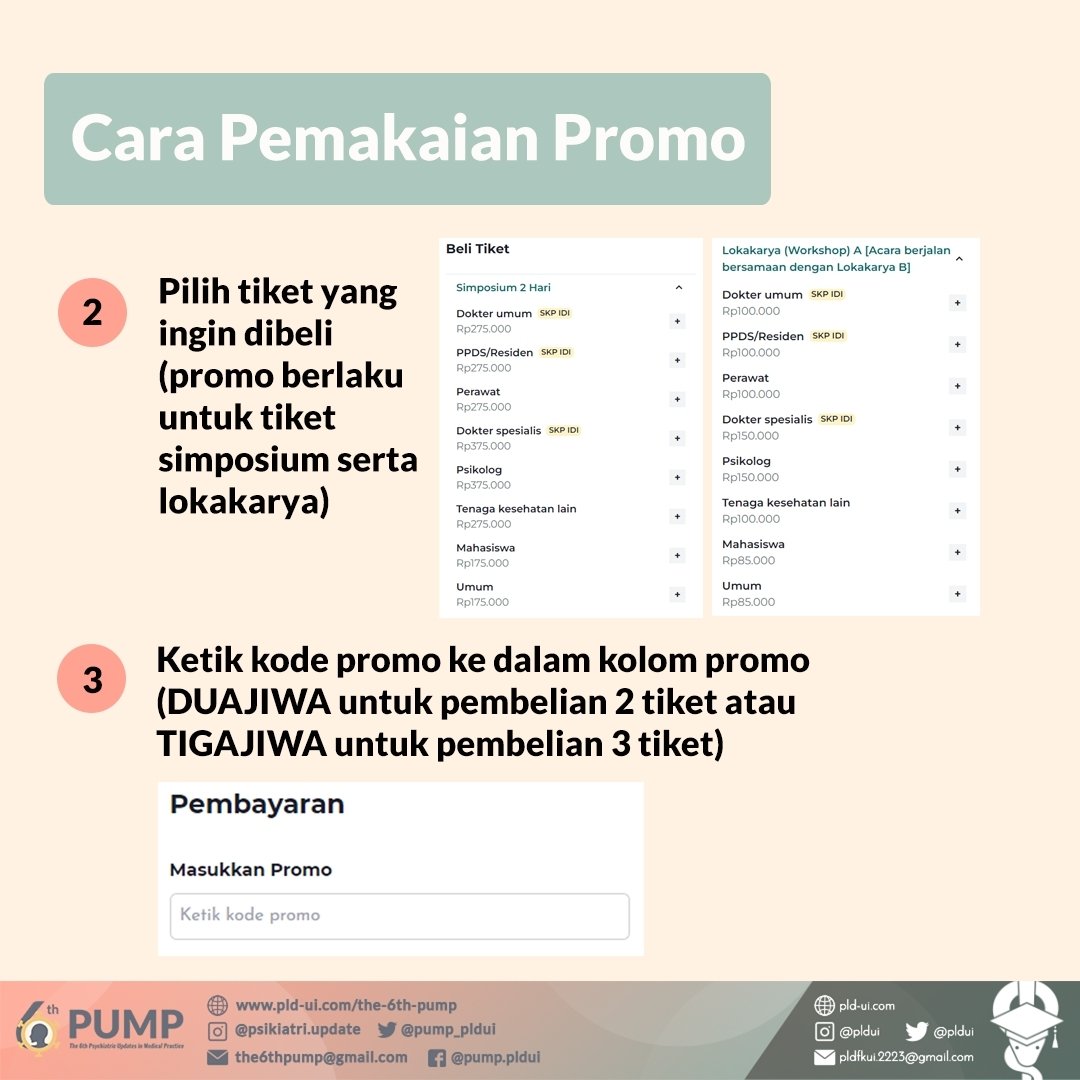 pump_pldui's tweet photo. Registrasi segera di https://t.co/I3QH38XSBt dan dapatkan promonya!
*Sertifikat SKP IDI dalam konfirmasi
Cek poster kami untuk informasi lebih lanjut! https://t.co/uO9d6FYoH4