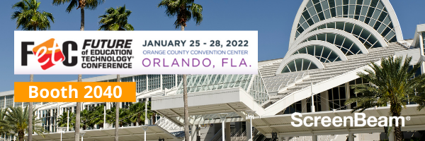 ScreenBeam's tweet photo. Join us next week in sunny #Orlando for @fetc! Stop by the ScreenBeam booth #2040 to see the latest award-winning solutions that are transforming today's meeting and learning spaces with agnostic support for video conferencing tools and app-free wireless display. https://t.co/7KJMfdtX8C