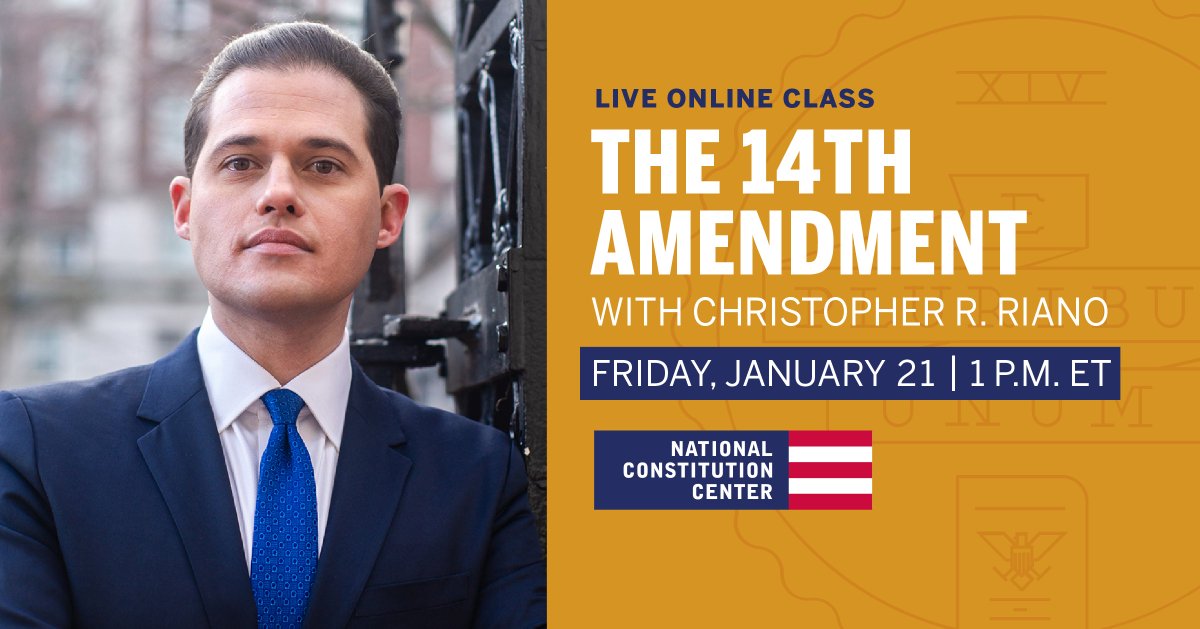 On Jan. 21 at 1 p.m. ET: Explore the landmark Obergefell case with @CivicEducation President @ChrisRiano. Riano is co-author of Marriage Equality: From Outlaws to In-Laws, which tells the story of the marriage equality movement. Register now! ow.ly/4Uhz50HuGjL