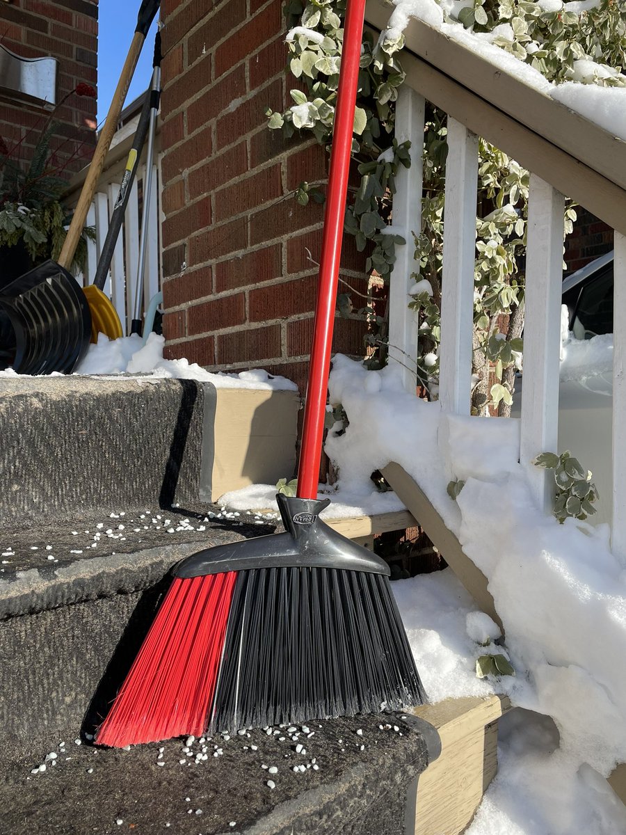 With much of the country digging out from winter’s most recent wallop, might we suggest keeping a sturdy broom by the front door to sweep the wet the stuff off the front steps and out of the way quickly and efficiently? F: Indoor/Outdoor Angle Broom