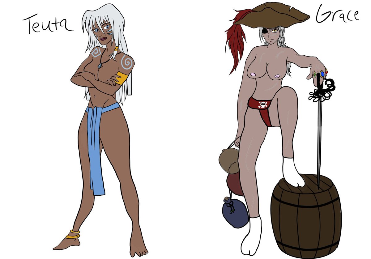 Sumo_Wolf_Koji's tweet photo. Been in a pirate mood lately, drew up a pirate sumo girl and her friend she met while searching for Atlantis. ☠️ ☠️ ☠️
Is it two early for some rum?
#sumooc #sumorp https://t.co/ODwnwLZKPG