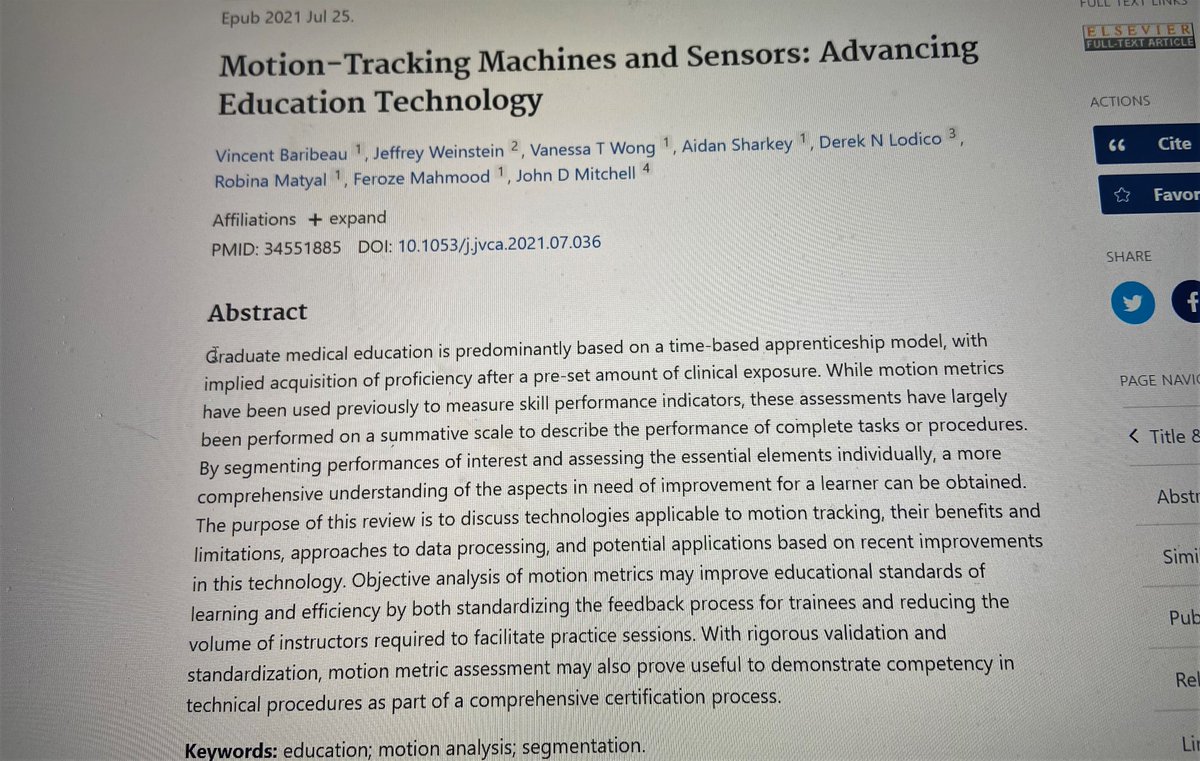 BIDMCAnesthesia's tweet photo. Article by @BIDMCAnesthesia #CERTAIN team discusses how #motionmetrics improves learning: “Motion-Tracking Machines and Sensors: Advancing Education Technology” in @JCVAonline: https://t.co/CbmWagp72e. @fmahmood543 @MatyalRobina @dnlodico @JohnMitchell051 #CERTAIN #motiontracking https://t.co/7mBINFj6AU
