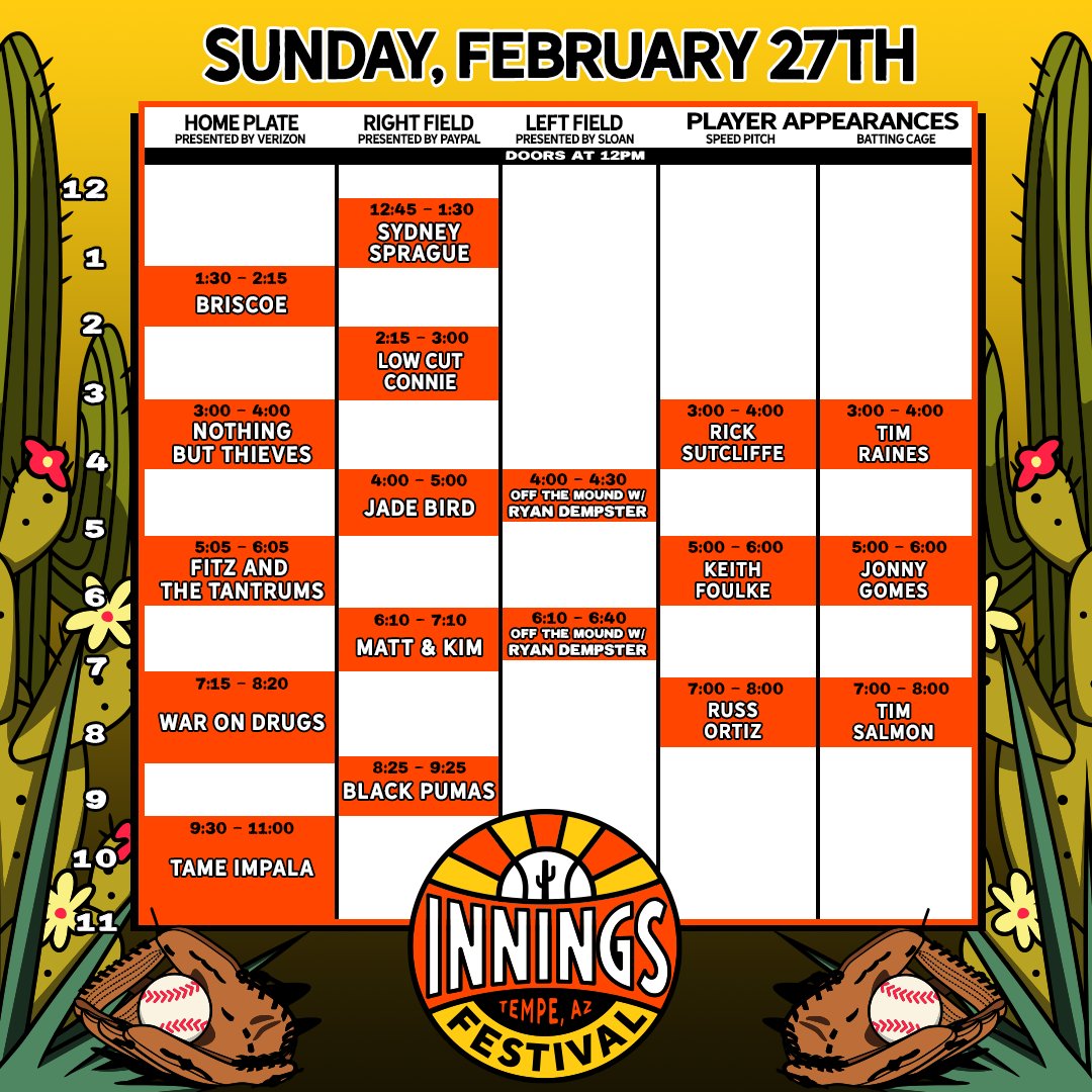 Innings Festival schedule