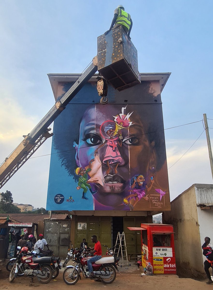 Just Completed a 5 Day Mural with @kccaug x @thecartercenter 
Kampala is one of the 13 Capitals in the world on this grant giving opportunity for the women in informal settlements
 Location: Kamwokya Kampala, Church Rd.🙏🏿⚡🔌❣💯 #imformwomentransformlives #info4women