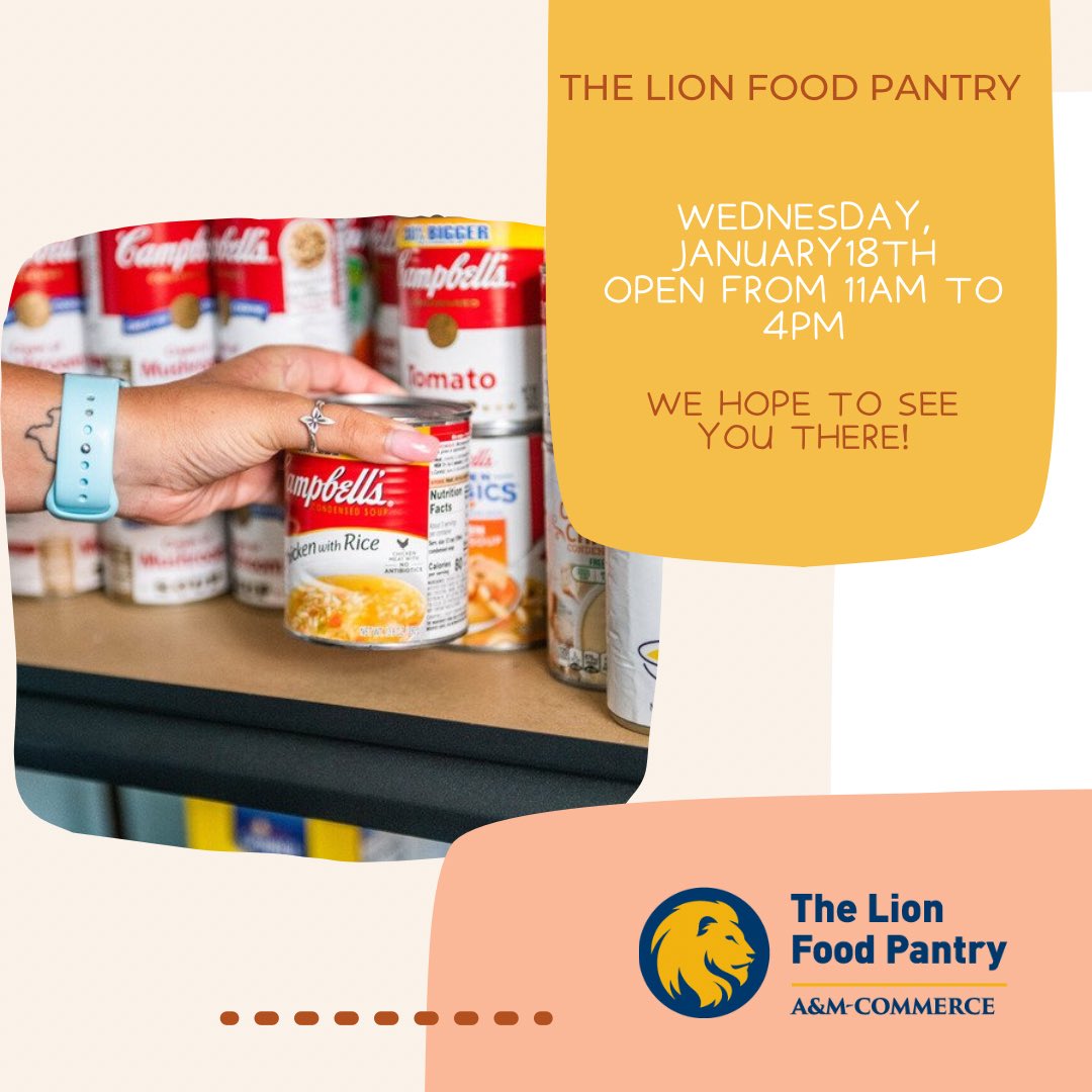 TAMUC The Lion Food Pantry on Twitter back Lions! We are so