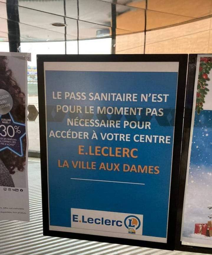 regis_loison's tweet photo. Tout à fait d'accord... C'est bien écrit "pour le moment", mais le jour où, ils ne se gêneront pas pour l'appliquer. Faisons leur mal au porte-feuille dès maintenant!!! #BoycottLeclerc https://t.co/BgYjpc343d