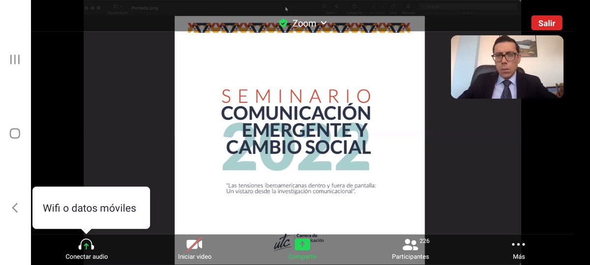 LeonelMasabanda's tweet photo. Segundo día del seminario Internacional Comunicación Emergente y Cambio social 2022. #comunicacionemergente2022 @ComunicacionUtc https://t.co/PtcDSM0YE0