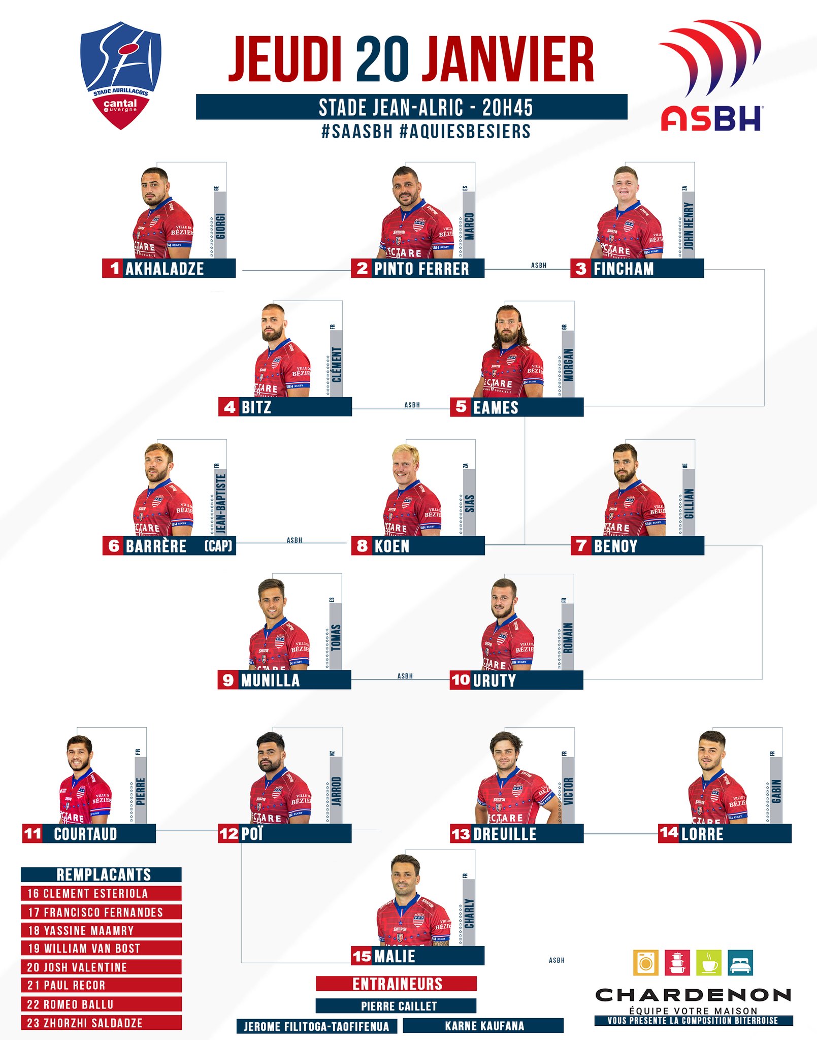 ASBH Officiel on Twitter "🔜 ChardenonBéziers vous fait découvrir le groupe 🔴🔵 qui se déplace