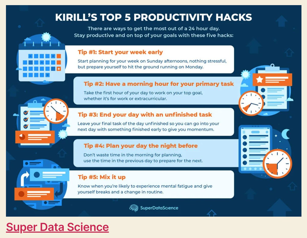 adrianhackney3's tweet image. Here are 5 tips we can use to help us boost our productivity. More tips on how we can boost our productivity here: 
lnkd.in/dZtTgpCS

Stay encouraged, change is on the way!
#boostingproductivity 
#change 
#changewillcome 
#changestartshere 
#changestartstoday
