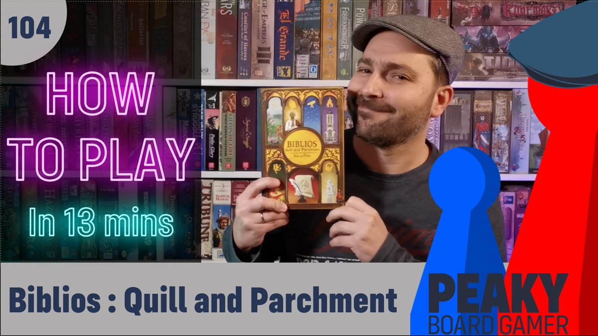 This is the link to my latest video for the game "Biblios Quill and Parchment" Enjoy
youtu.be/k_MPYyFWIGE

#biblios #quillandparchment #peakyboardgamer