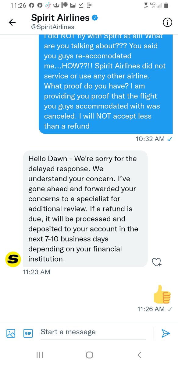 bbflorallyours's tweet photo. @SpiritAirlines Let's see what happens next... https://t.co/BsuWt8RZAd