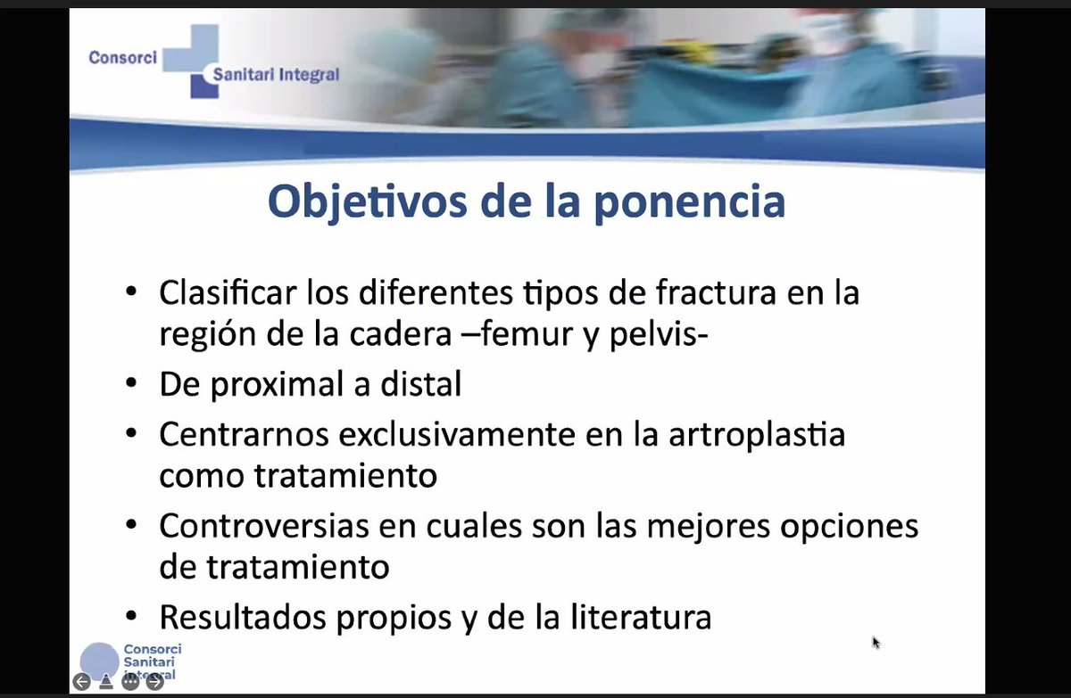 cot_csi's tweet photo. El Dr Alex Poal-Manresa, miembro de la Unidad de #Maluc en @cot_csi, precisó las Indicaciones de la #artroplastia en las #fracturas de #cadera como primera opción terapéutica. @reh_csi @AOTrauma #femur #subcapital #hip #acetabulo https://t.co/fSJoEwiZXA