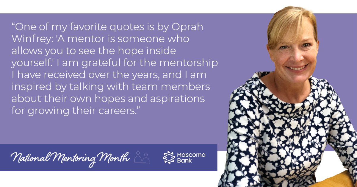 January is #NationalMentoringMonth! Team members at Mascoma Bank can be a mentor or work with a mentor while practicing a #ContinuousImprovementMindset. Learn more about our #EmployeeBenefits: bddy.me/3FGLsx7