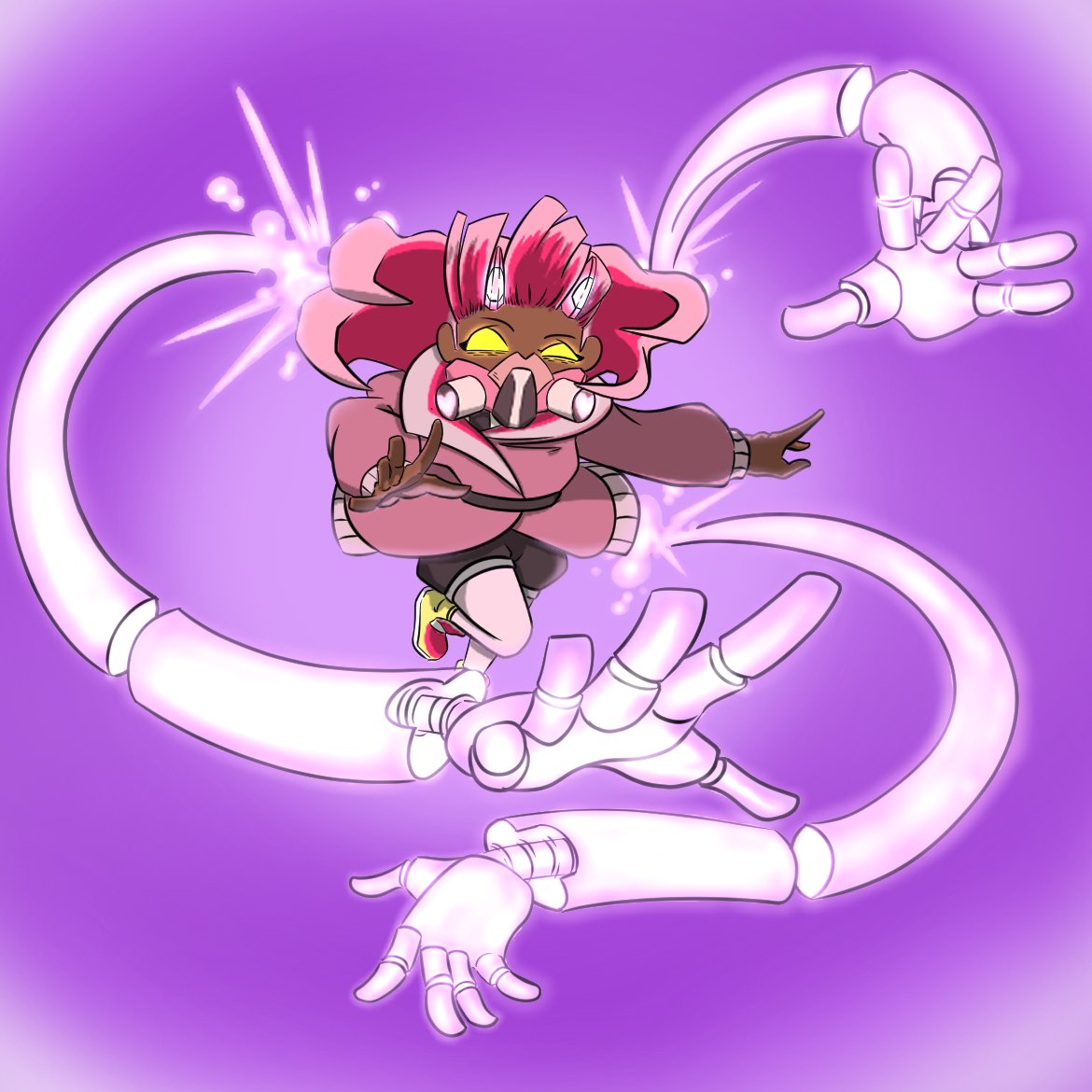 ArtofWalterB's tweet photo. I'm really digging this new character I made at the end of last year, SO here's more of her :))
.
.
#pink #etherealhand #horns #hearts #Glow #pinkDemon #myart #digitalart #originalcharacter https://t.co/dpl9lutnS5