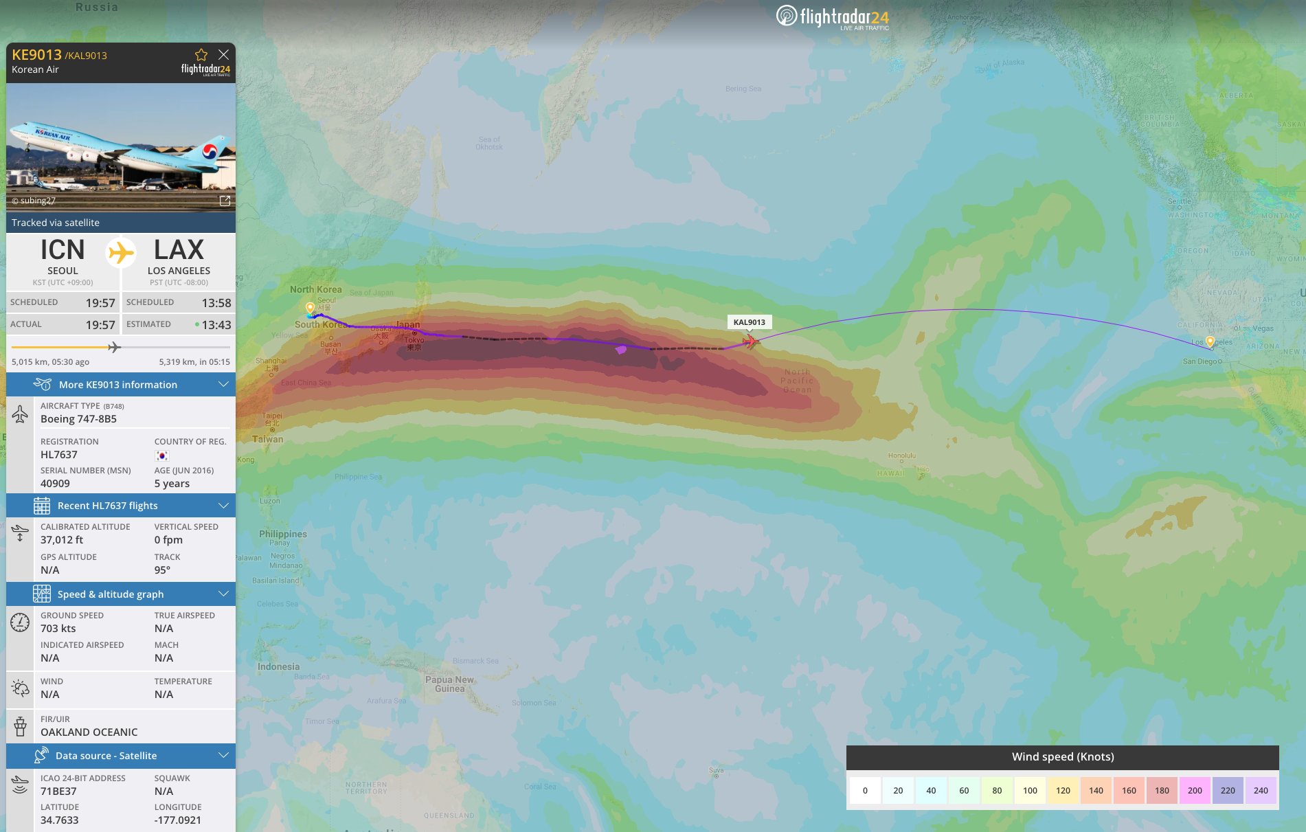Flightradar24 on Twitter: "🌬 More than 700 Kts ground speed. There will ...
