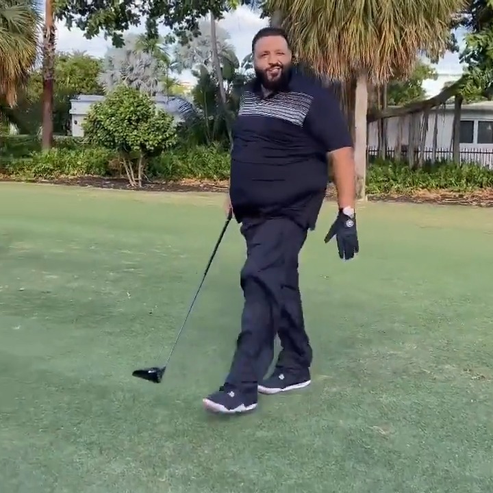 DJ Khaled's son breaks window practicing golf swing, immediately