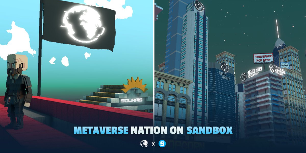 Check out what we achieved in <a href="/TheSandboxGame/">The Sandbox</a> 🤯
A whole country, accessible for Passport holders… 🌍

You should enter the Nation until it’s too late… 👀

Join the discord: discord.com/invite/unitedm…