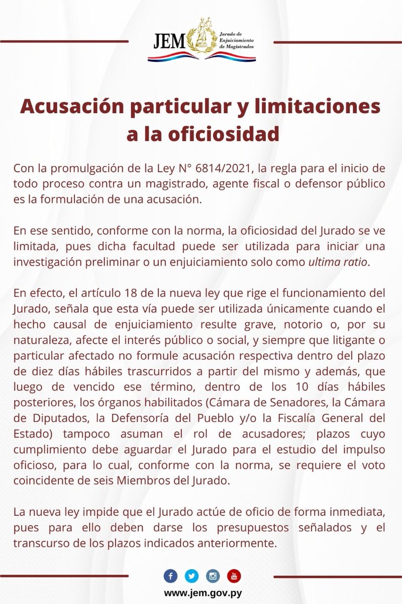 Jurado de Enjuiciamiento de Magistrados tweet media