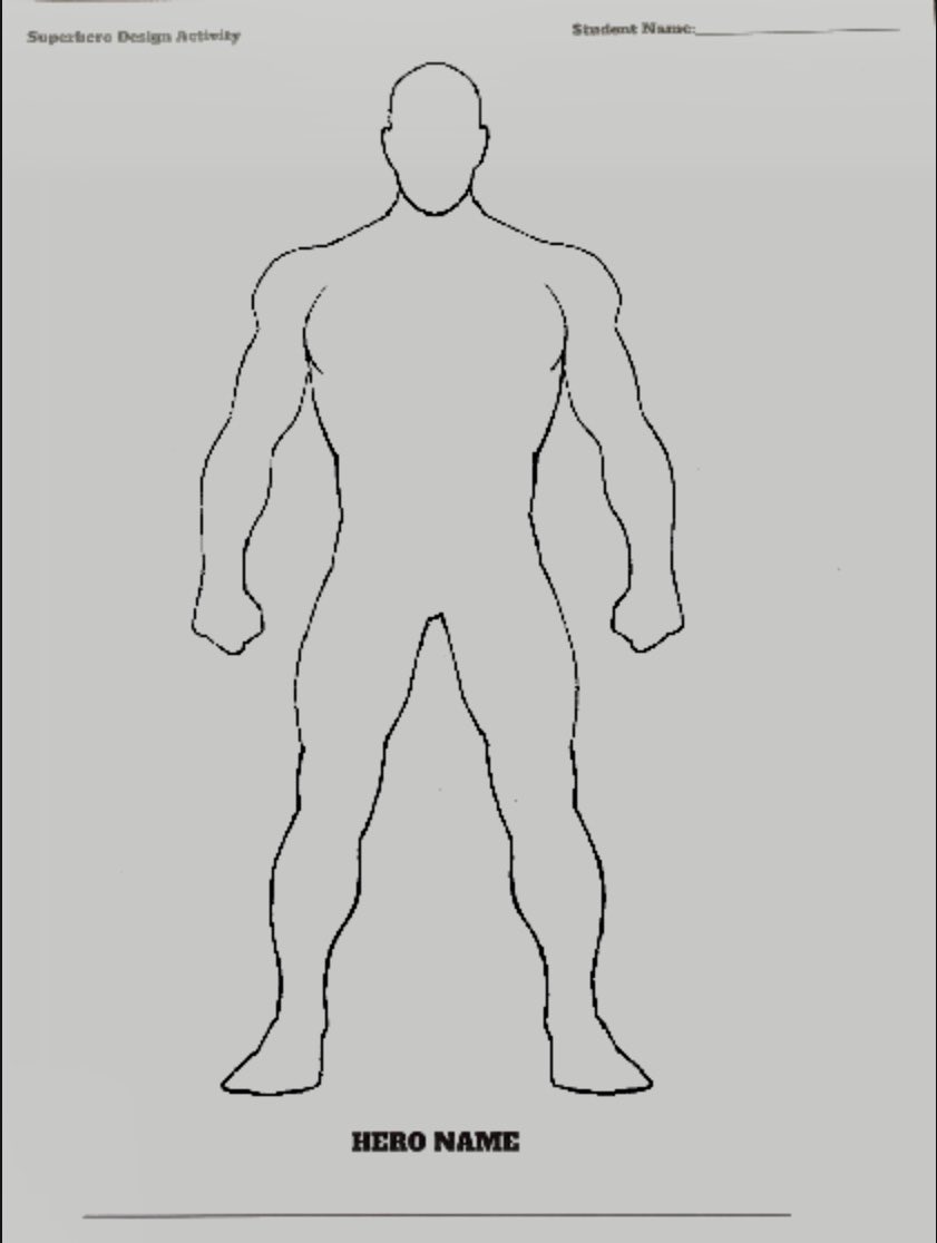 superhero body template