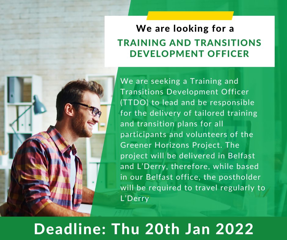 GroundworkNI's tweet photo. Less than 2 days to apply for one of our exciting roles! We are looking for a Project Lead, a Training & Transitions Officer, 2 Outreach Officers and 2 Horticulture Trainers
#JobsBelfast #JobsDerry #JobsLDerry #JobFairy #JobFairyNI #WorkinNorthernIreland #jobsni #nijobs https://t.co/DVOS0iP0Rw
