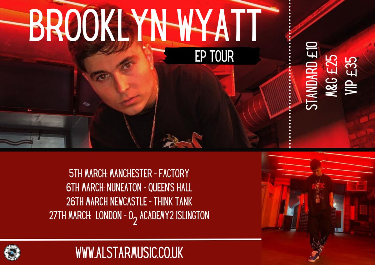 alstarmusic's tweet photo. Come on then peeps, who is coming to @brklynwyatt's #EPTour?

It's gonna be a good'un 😍

Grab those tickets at https://t.co/PFn21GmcB5 https://t.co/X9RsrIoxlg