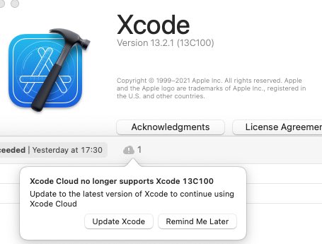 bourvill's tweet image. Ok #Xcode and #xcodecloud

No new release but current tool is deprecated…