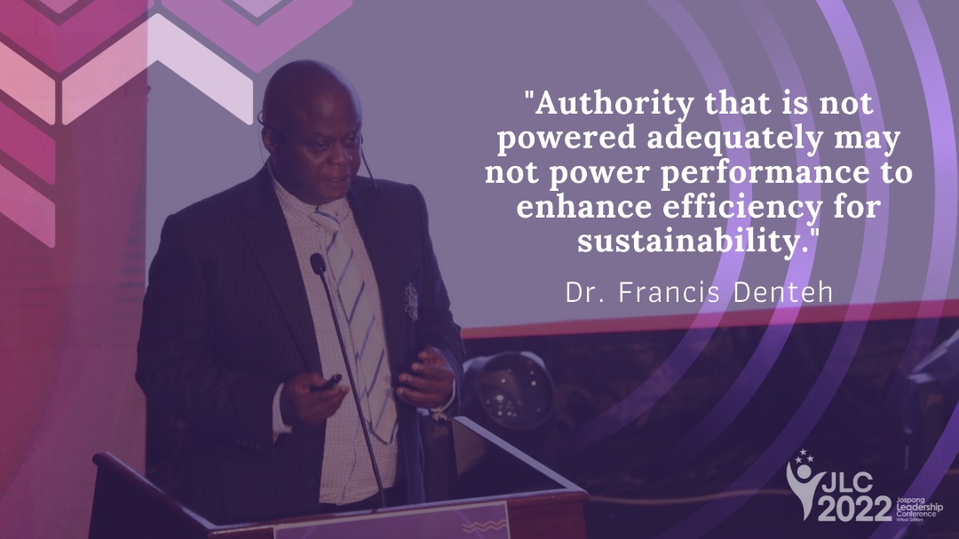 iamaryee's tweet photo. Authority that is not powered adequately may not power performance to enhance efficiency for sustainability. 

#JLC2022 https://t.co/On1ffewUPy