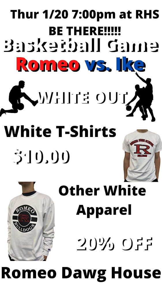 Buy your shirt at The Dawg House and support our boys Thursday night 7pm!! #whiteout