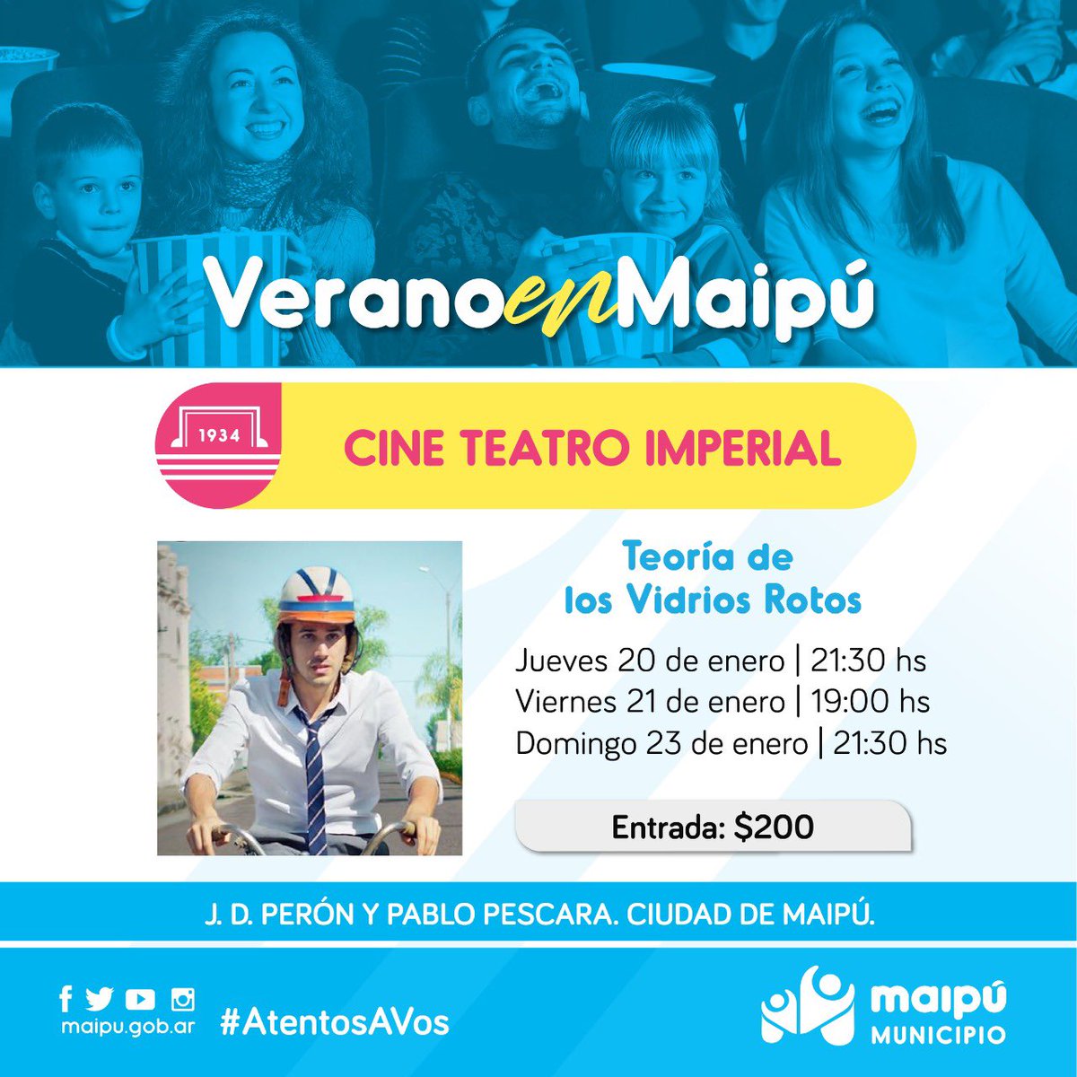 📽LA TEORIA DE LOS VIDRIOS ROTOS

🎞• Claudio es el nuevo perito de seguros de una pequeña ciudad alejada de la capital.Parece un trabajo sencillo pero, al llegar, se encuentra con la peor racha de autos incendiados que se ha visto en la historia del país. 
Apta todo público.