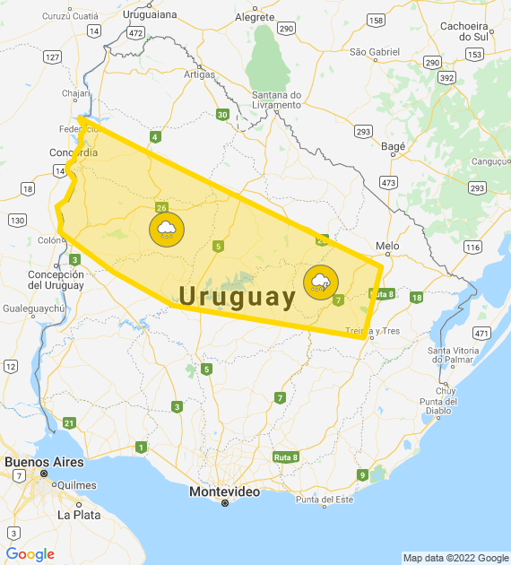 Inumet_'s tweet photo. Alerta amarilla por Persistencia de tormentas y lluvias
Se actualizará a las 17:00 o ante cambios significativos

Más info: https://t.co/zY2u8OFmLu https://t.co/ljdfsgABJW