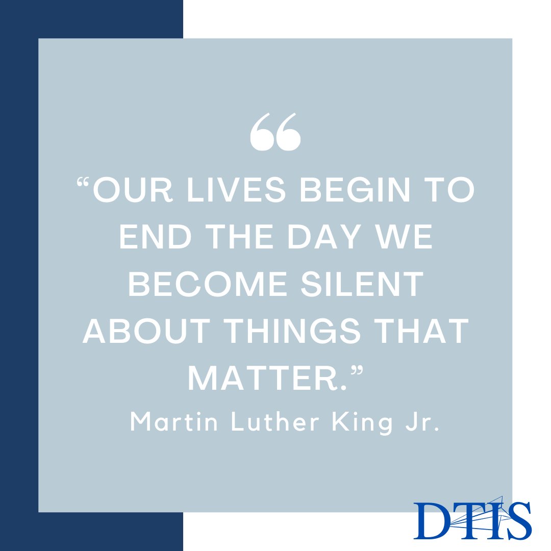 Dtis_llc's tweet photo. We hope everyone had a great Martin Luther King Jr. Day and took some time to reflect on how his words apply to our lives today. https://t.co/KVWAE9ITkM