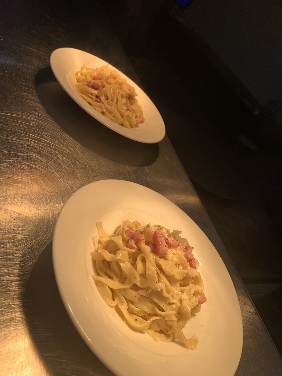 WestsChefsAcad's tweet photo. Carbonara from scratch today at Westmuir Chef Academy! Great work Shaun 👏🏻 https://t.co/pUHH9fWE1c