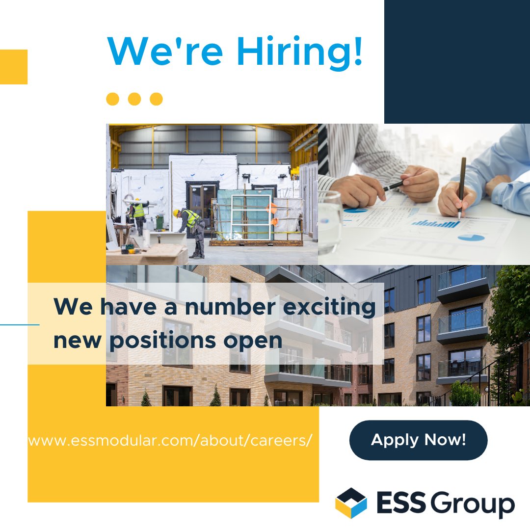 ESSmodular's tweet photo. ESS Group has more than three decades of experience in providing building solutions to the market. We are now hiring for #AssistantCommercialAccountant to join our talented and growing team!
Click here for more ๐๐ฝ https://t.co/j0o2YSAV4S
#ESSCareers #Accountant #NowHiring #MMC https://t.co/5N7qwIXzr2