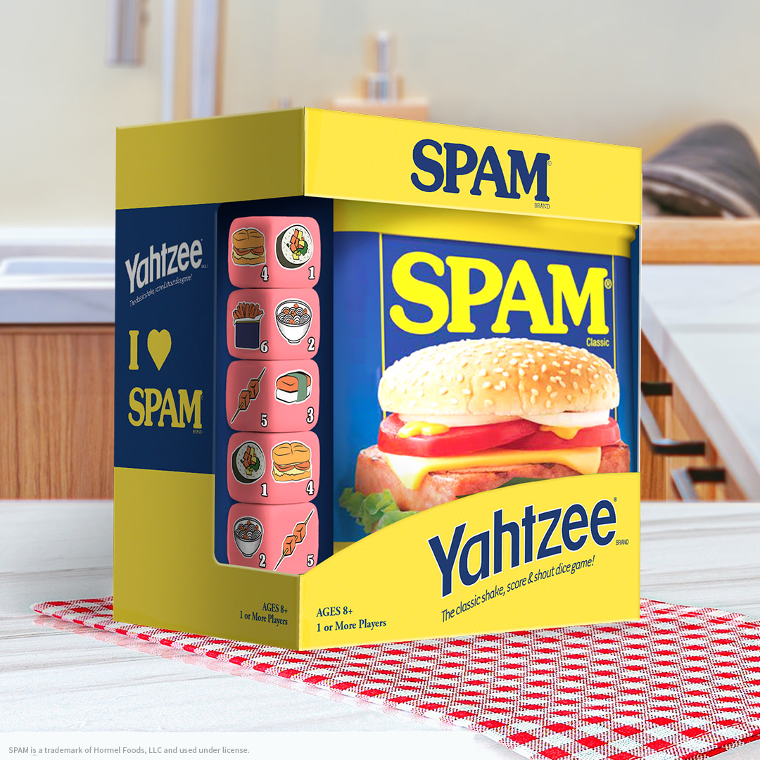 TheOpGames's tweet photo. Feast your eyes on the newest form that America's #1 dice game has tried on for size — and "don't knock it 'til you've fried it!" 

YAHTZEE® SPAM® Brand is available now!

https://t.co/yhAJGrkqLY 🎲

@SPAMbrand https://t.co/TDXe0HE5v8