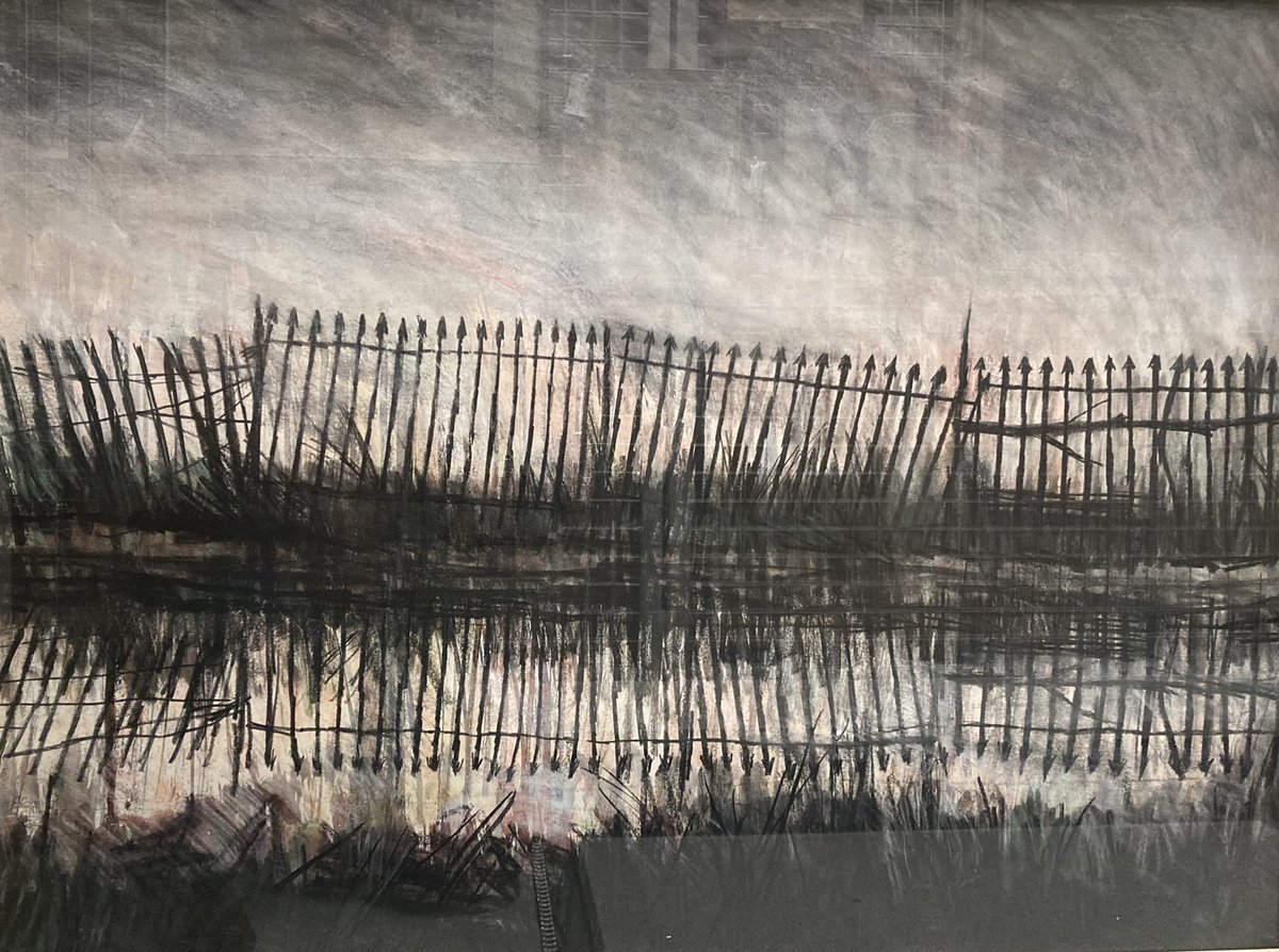 ‘Railings’ by #ArthurBerry in the County Museum collection @ArchandHeritage . Excellent Arthur Berry exhibition ‘Ragged Richness’ @BramptonMuseum now on in their splendid new gallery - well worth a visit. @barewall