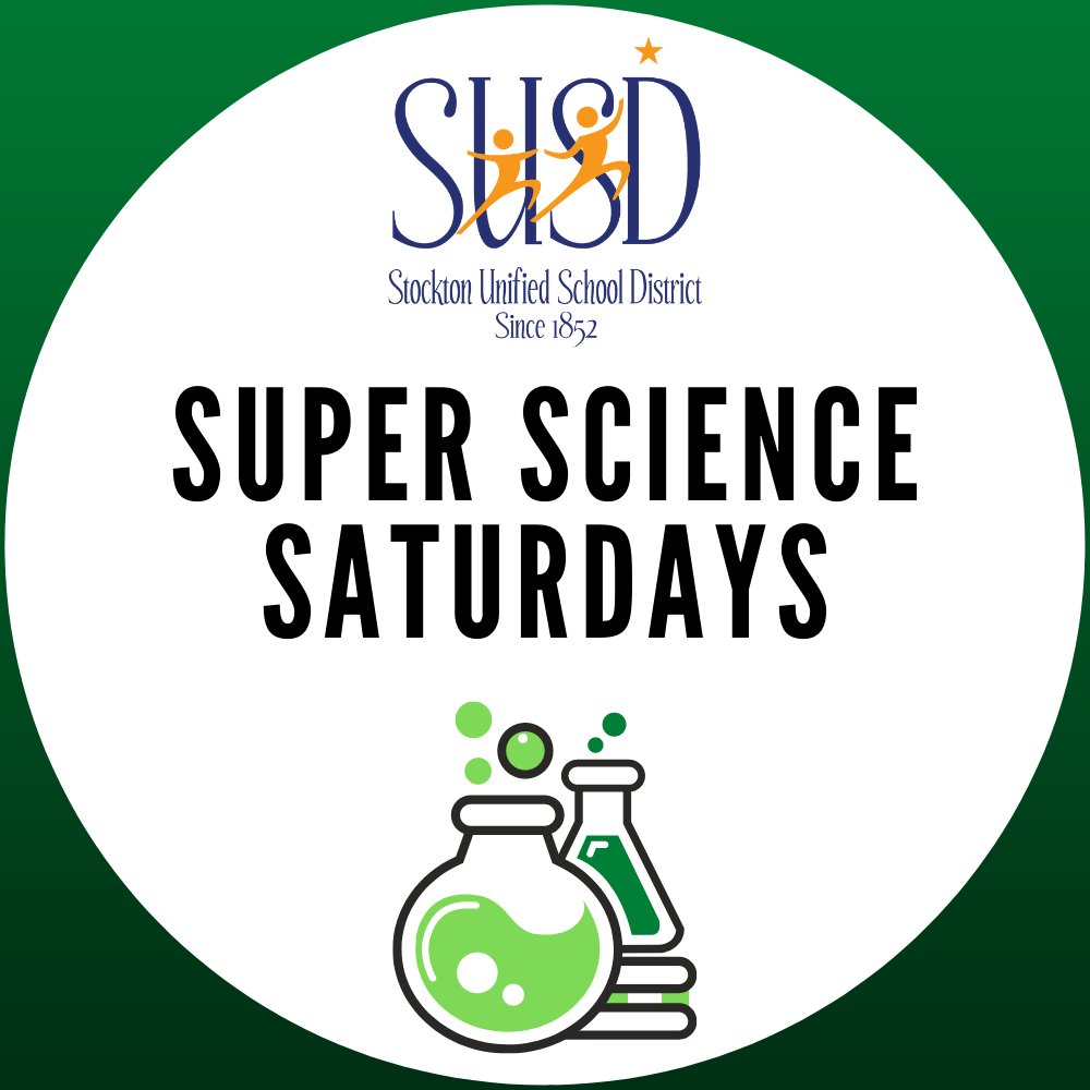 Join us January 22 for Super Science Saturday! These labs are meant to offer hands-on labs missed during 2020-2021 distance learning. Any SUSD student grades 7-12 may attend! Visit the following link for more details. stocktonusd.net/cms/lib/CA0190… #Proud2bSUSD