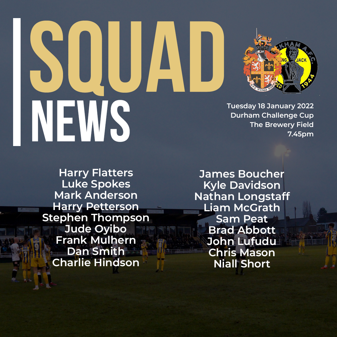 SpennymoorTown's tweet photo. 𝗦𝗾𝘂𝗮𝗱 𝗻𝗲𝘄𝘀 ⚽️

The pool of players selected for tonight's game against @WhickhamFC has been announced.

A mix of first team and youth 👏

#PrideOfCountyDurham https://t.co/hzJoaIBsMk