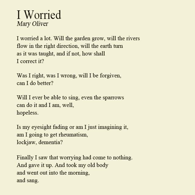 jeannakadlec's tweet photo. have a mary oliver https://t.co/iJIw5y7i6t