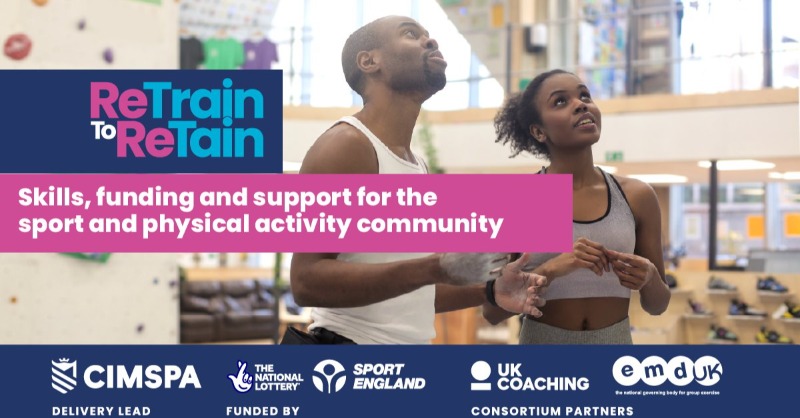 Sport_England's tweet photo. Was your job or sports organisation impacted by the pandemic?
With free support and training from @CIMSPA, @EMDforLife and @UK_Coaching, explore the #RetrainToRetain programme here.