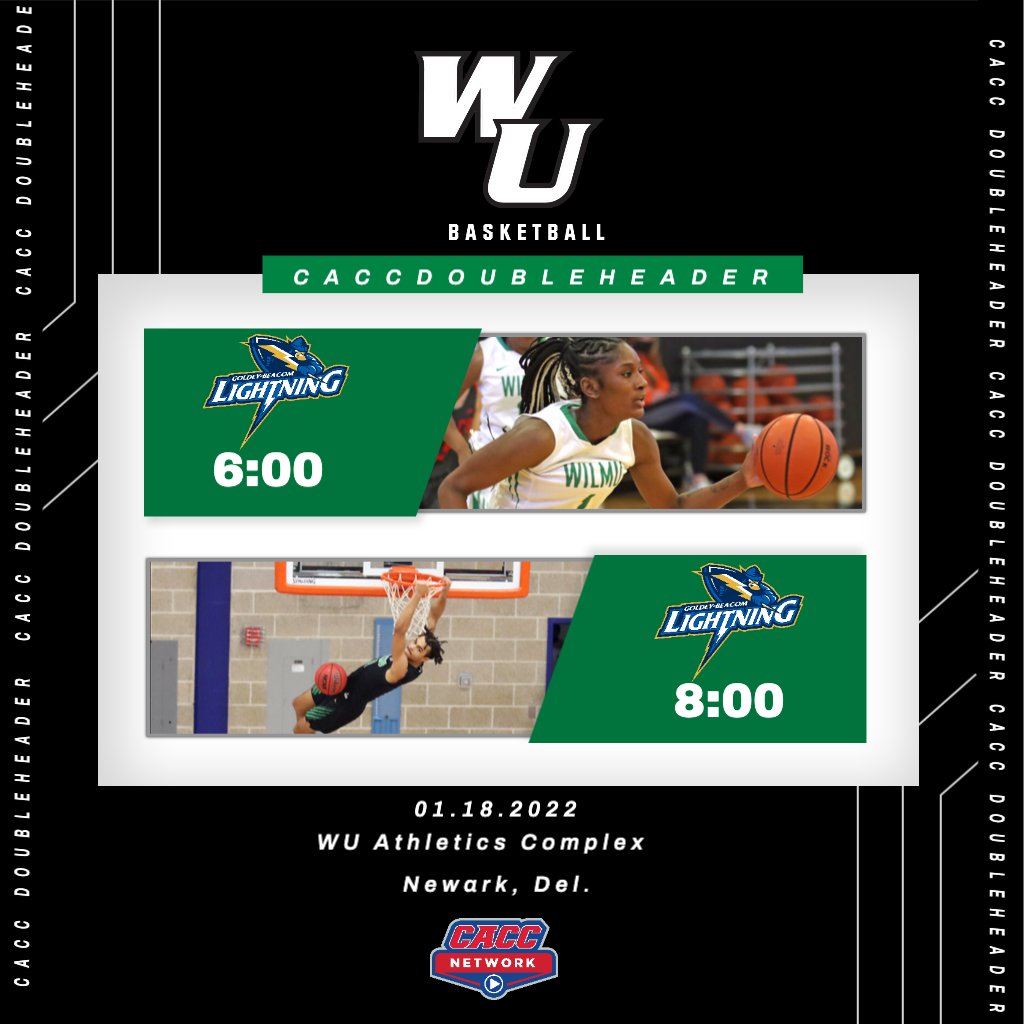 #GAMEDAY!!!

#CACC basketball DH at the #Plex tonight against crosstown rival Goldey-Beacom! #WilmUWBB at 6 followed by #WilmUMBB at 8!
Reminder: WilmU has a NO SPECTATOR POLICY in place, but #FREE live stats and live stream featuring <a href="/JonBuzby/">Jon Buzby</a> 

Links: wildcats.athletics.wilmu.edu/composite