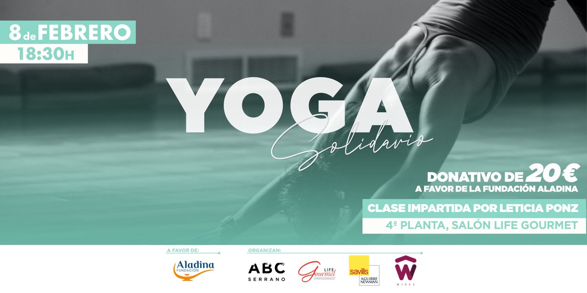 Save The Date | Estrenamos iniciativa solidaria con muchísima ilusión. El próximo 8 de febrero tendremos una clase de yoga a favor de la Fundación Aladina.

🧘🏻‍♀️ Stay tuned para más información y registro 🧘🏻‍♀️
