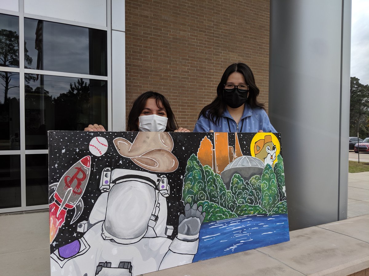 InfinityECHS's tweet photo. Students in Ms. Nguyen's class painted ceiling tiles for Yoyo's Hotdog to display in their new restaurant.  @yoyoshotdog #TCOB #GoKnights #wearefamily @newcaneyisd https://t.co/L5PjrLcGiM