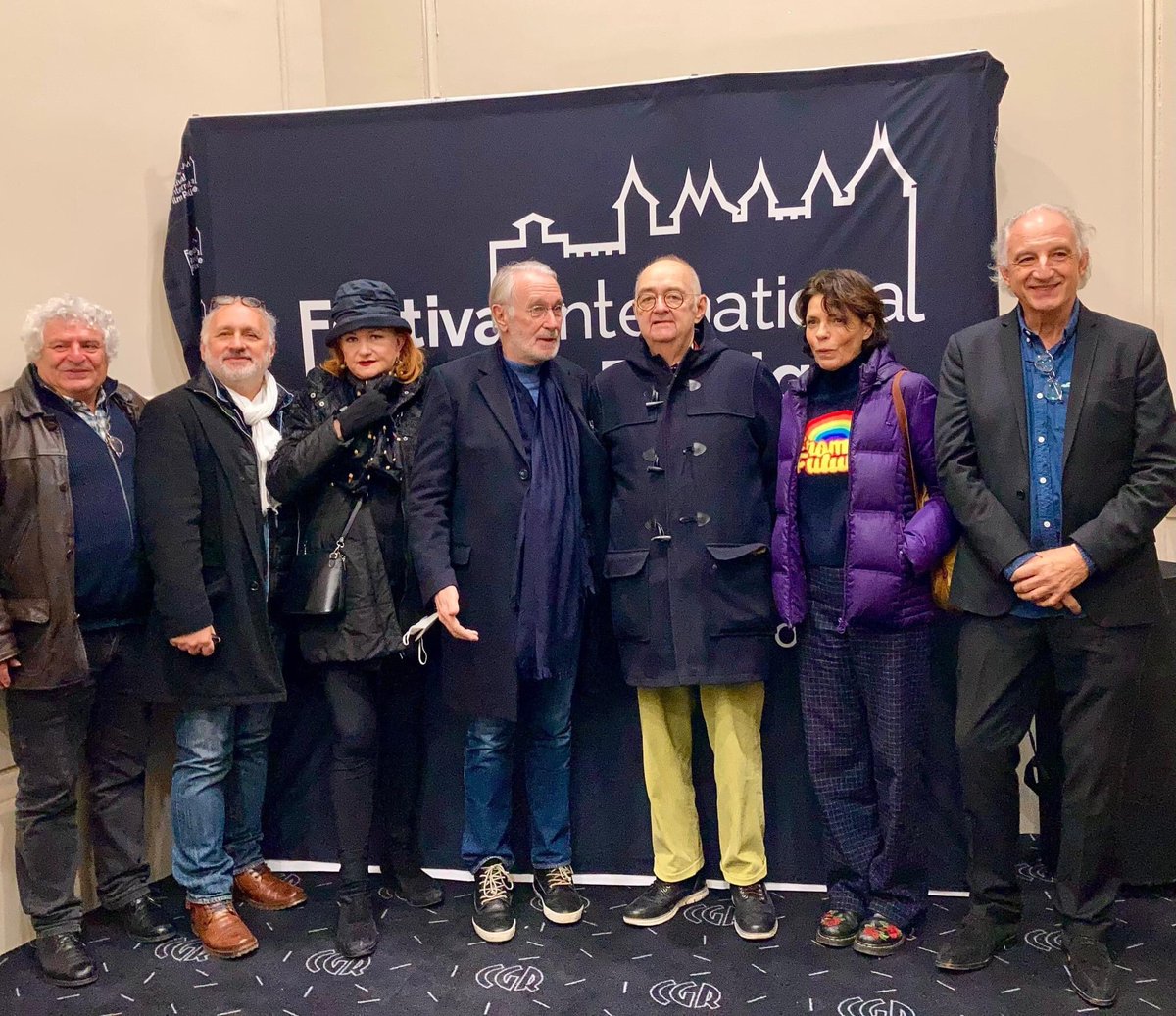 lizbourgine's tweet photo. Quel bel accueil pour notre équipe et notre film ❤️
Merci @FestivalFilmPol #carcassonne au #cinema #lecolisee
#deshommesdeconviction #bernardlecoq #catherinejacob #jeanlucmiesch #philippebrelot #jeanmarcbenguigui #fifp #fifp2022 #occitanie https://t.co/vZ1OvNUqIR